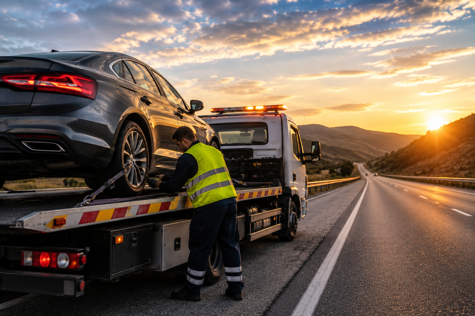 Services 2 Long-distance vehicle transport flatbed truck